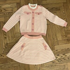 Lola + The Boys Pink Gingham Kids Matching Set